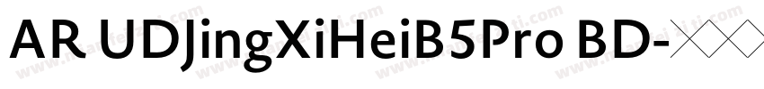 AR UDJingXiHeiB5Pro BD字体转换